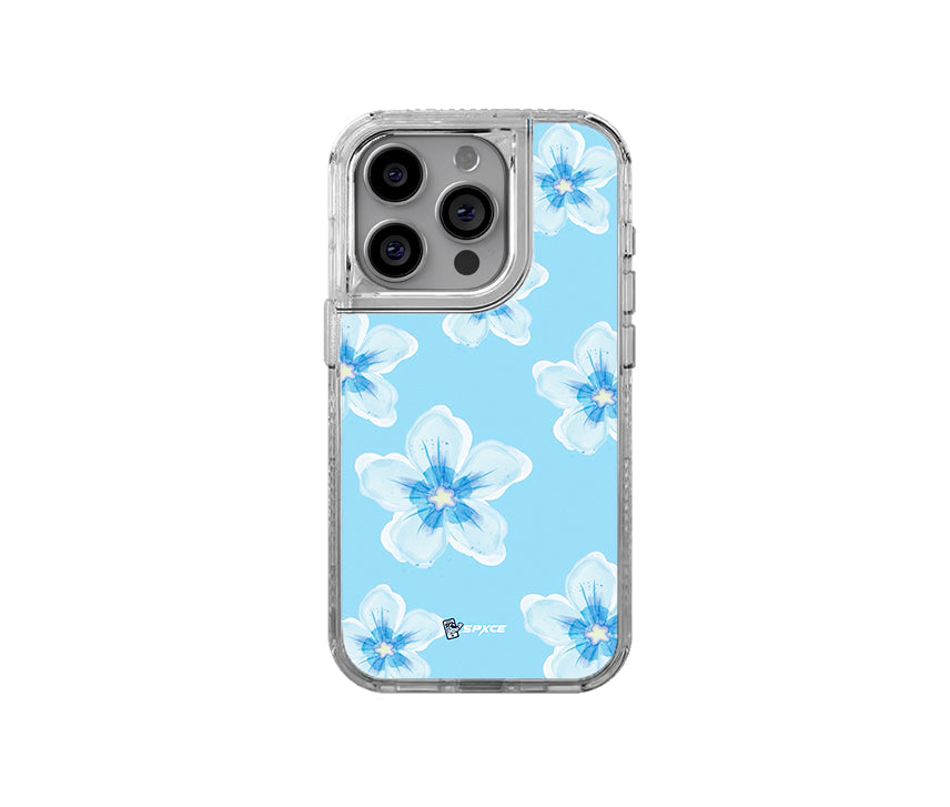 Funda Case Blue Flowers Pressed