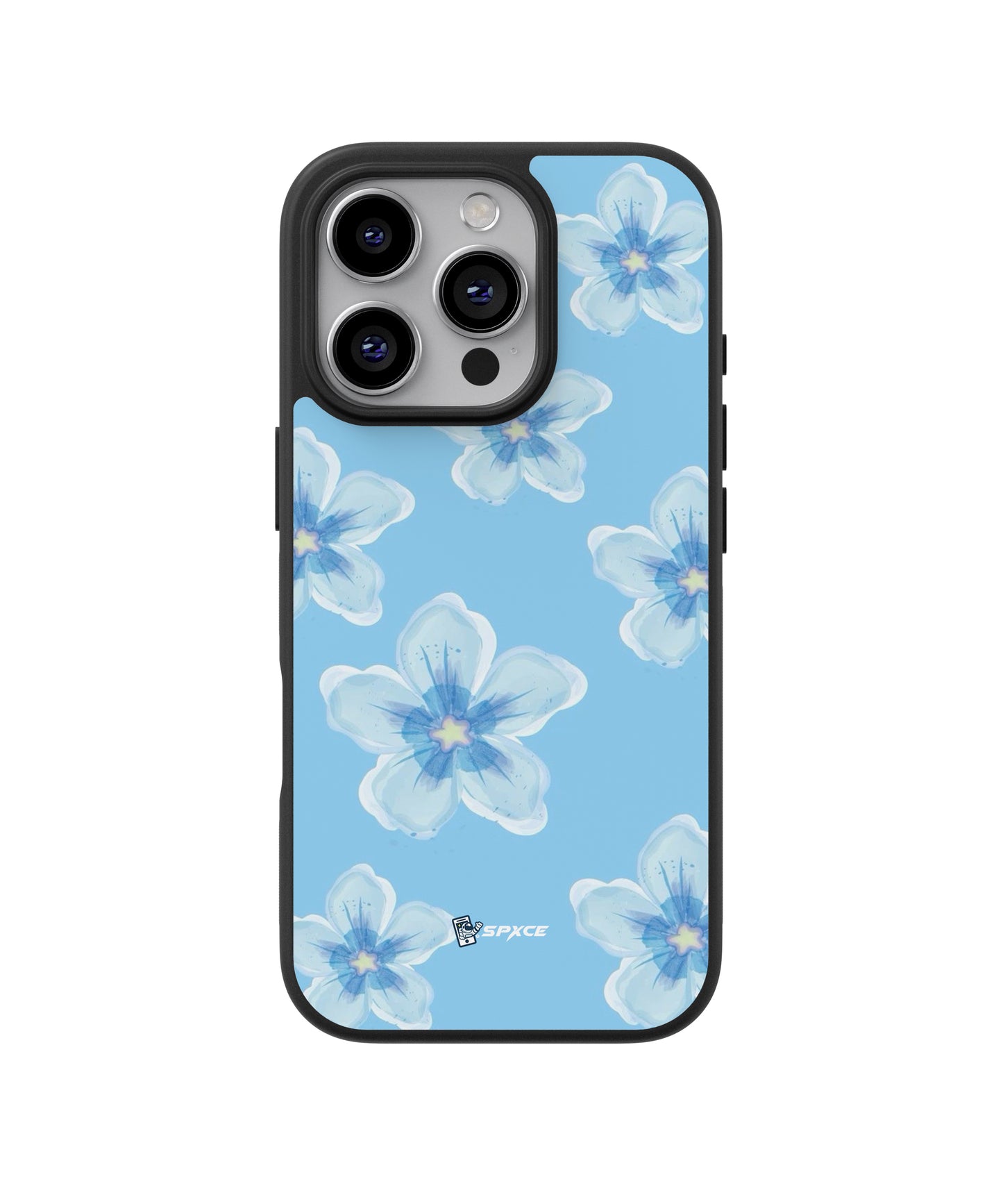 Funda Case Blue Flowers Pressed