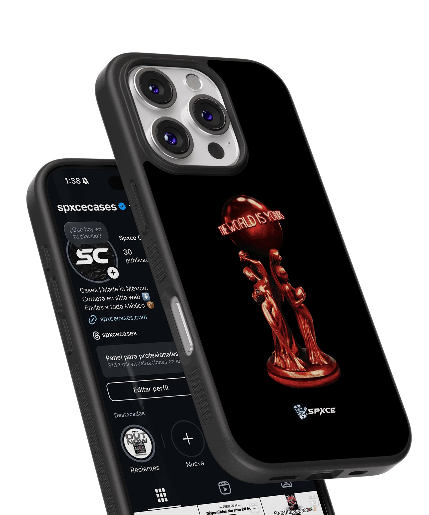 Funda Case The World Is Yours Chrome Red