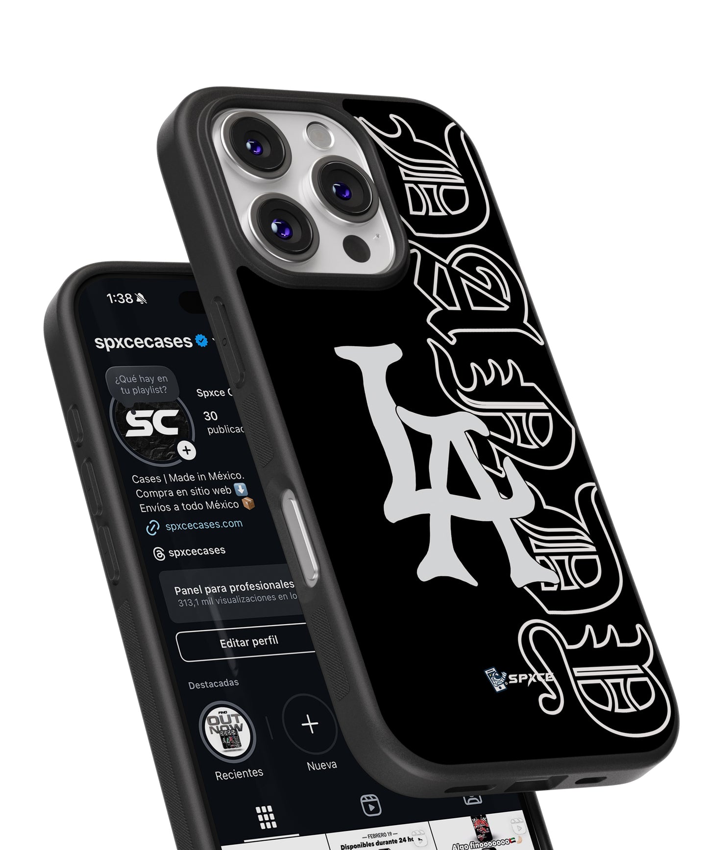 Funda Case Dandy Hats LA Blanco y Negro Dh
