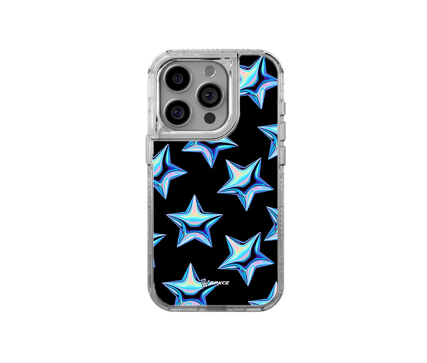 Funda Case Chrome Blue Stars