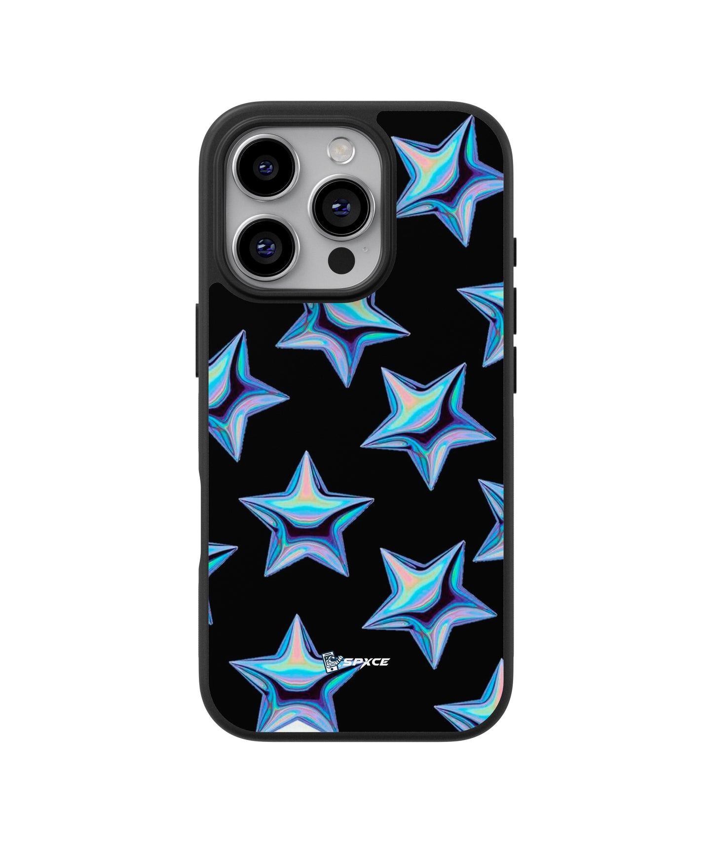 Funda Case Chrome Blue Stars