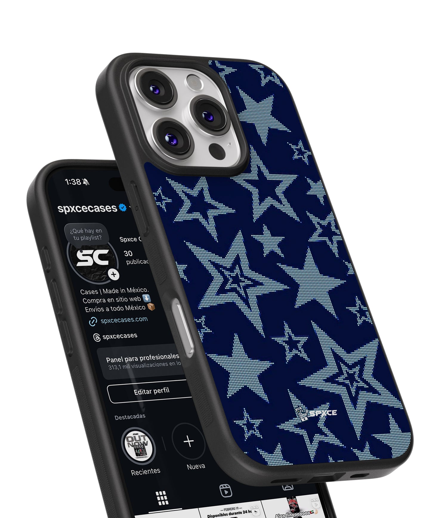 Funda Case Arcade Blue Stars