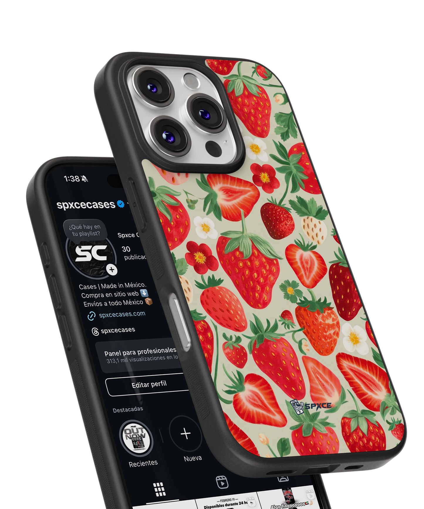 Funda Case Fresas Rojas