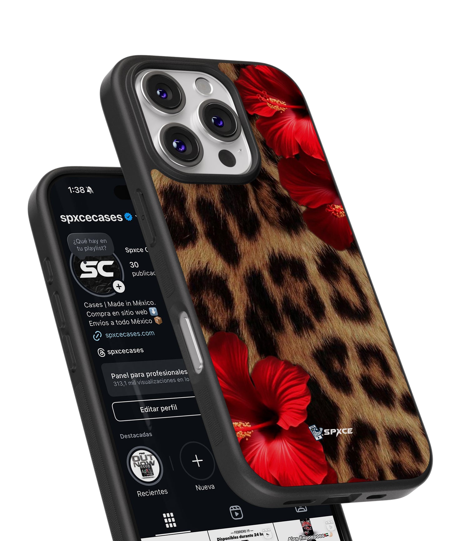 Funda Case Leopard And Roses