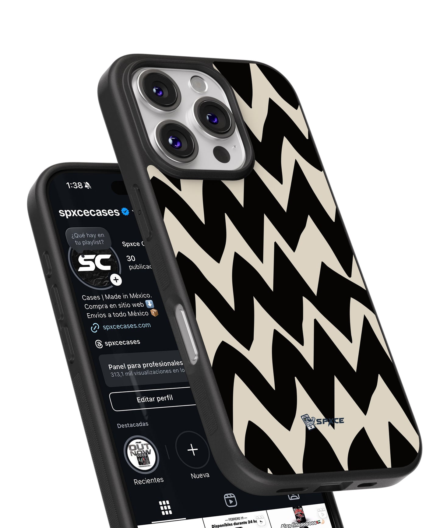 Funda Case Frecuency Black & White