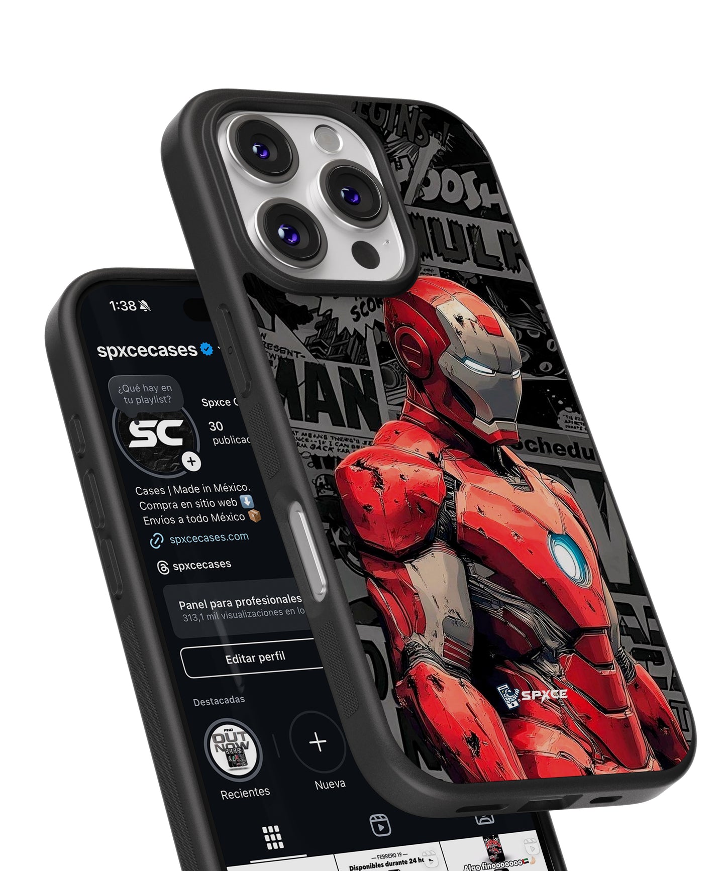 Funda Case Iron Man Comic
