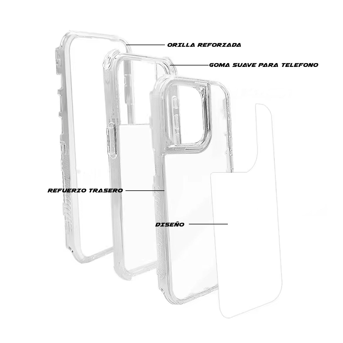 Funda Case Dandy Hats LA Blanco y Negro Dh