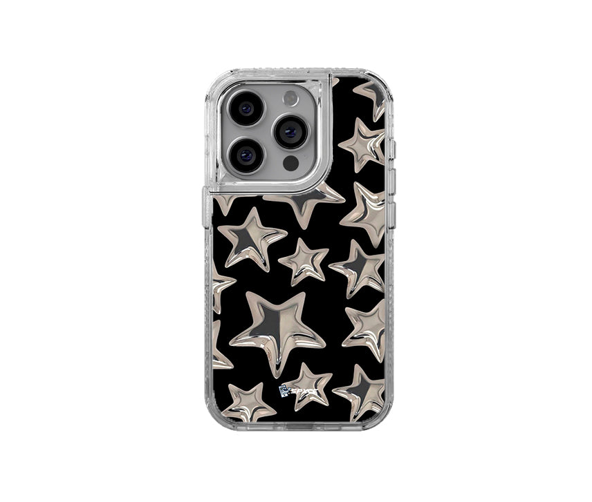Funda Case Stars Chrome Black