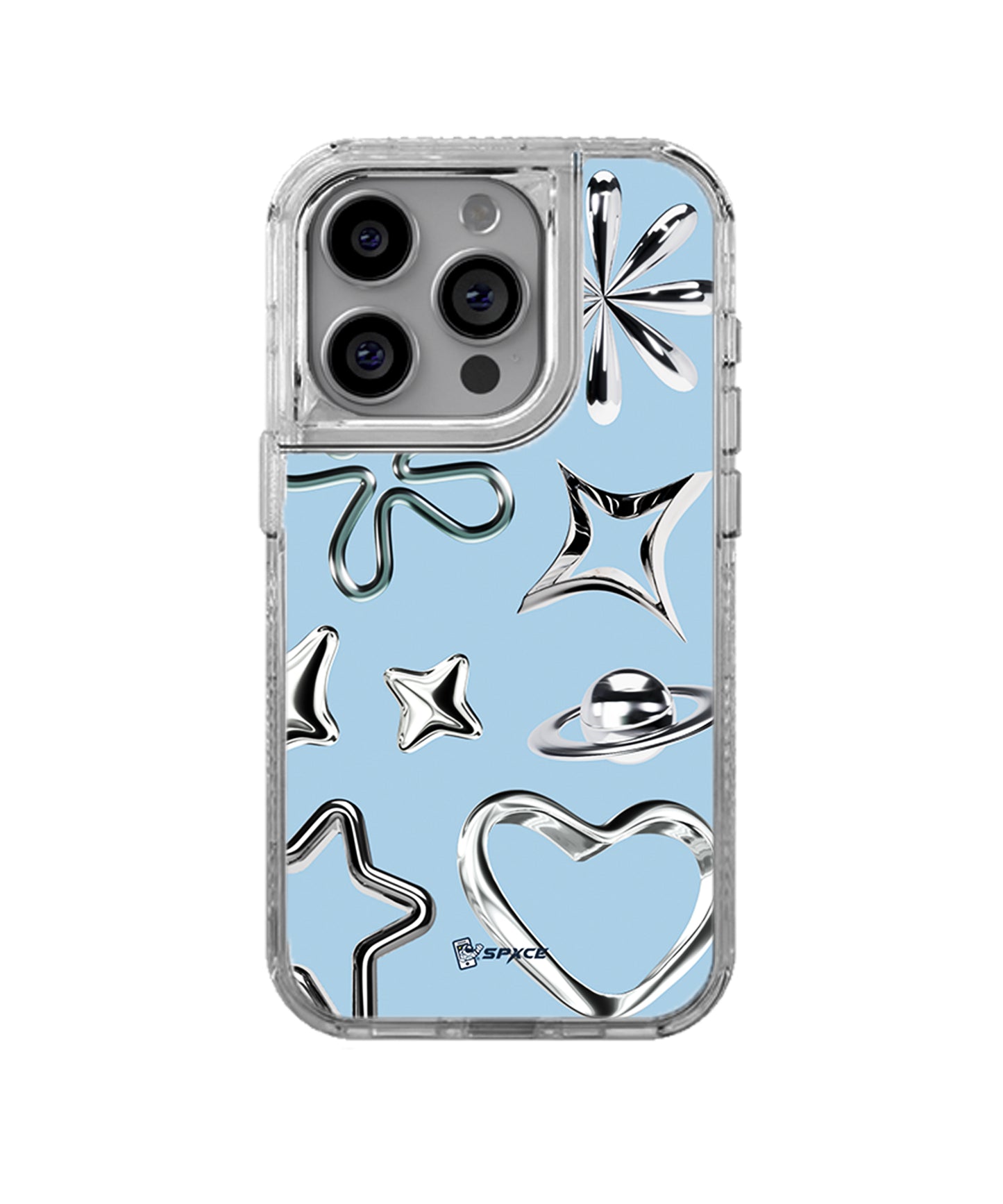 Funda Case Uso Rudo Chrome Doodle Azul Claro