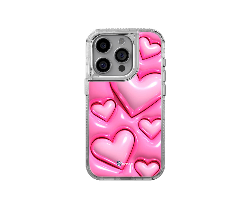 Funda Case Corazones Rosas 3D