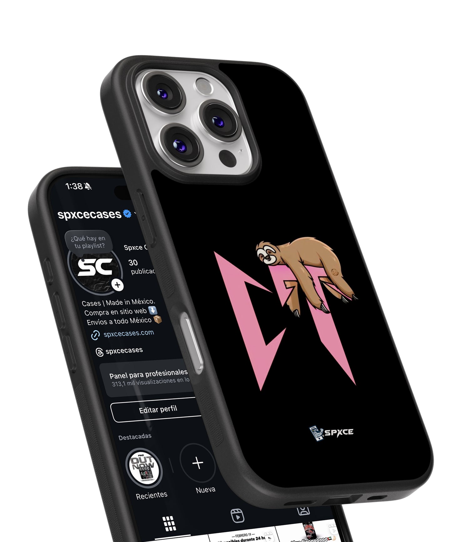 Funda Case CT Rosa y Negro