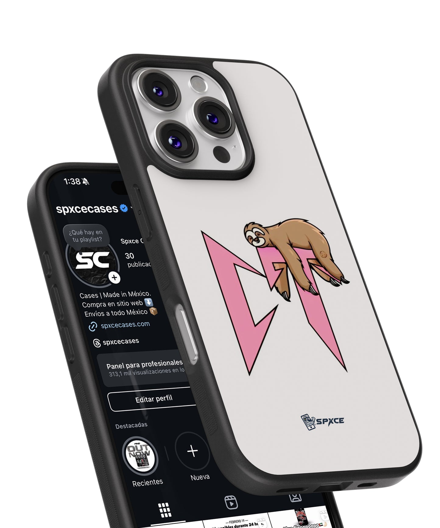 Funda Case CT Rosa y Blanco