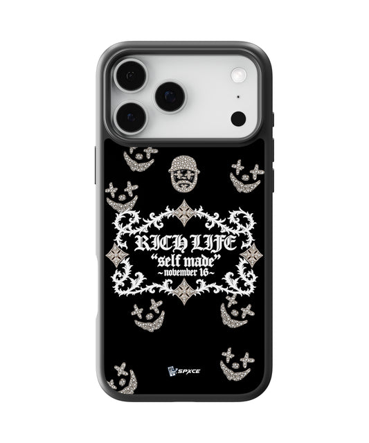 Funda Case Barbas Hats x Rico o Muerto "Rich Life Black"
