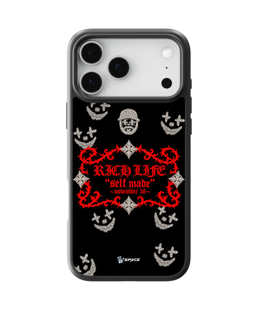 Funda Case Barbas Hats x Rico o Muerto "Rich Life Red"
