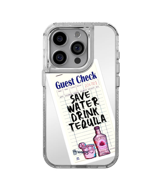 Funda Case Uso Rudo Save Water drink Tequila