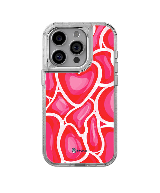 Funda Case Uso Rudo Corazones Rosas Derretidos