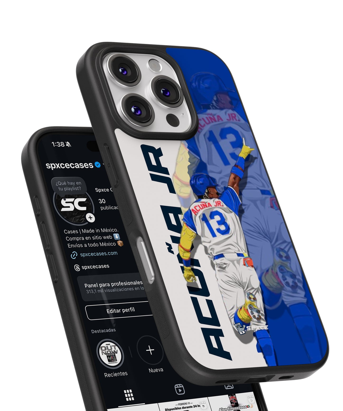 Funda Case Ronald Acuña Jr. #2 MLB Béisbol Atlanta Braves