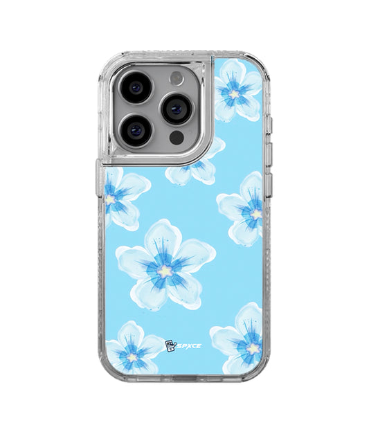 Funda Case Uso Rudo Blue Flowers Pressed