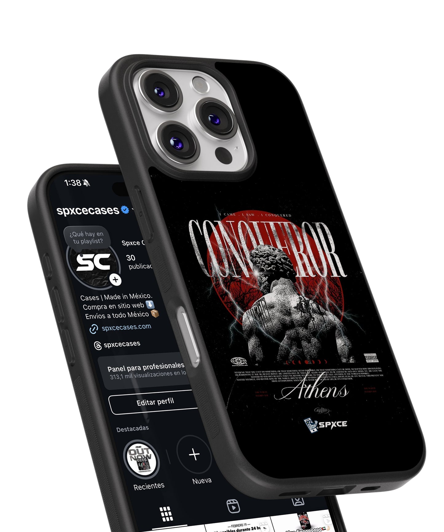 Funda Case Conquer Griego Rojo
