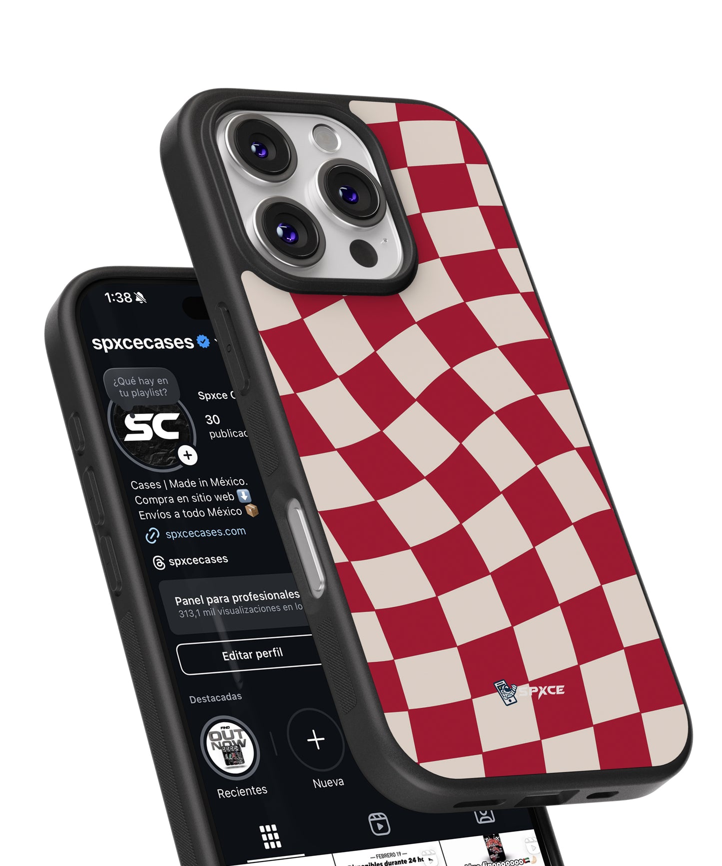 Funda Case Grid Red