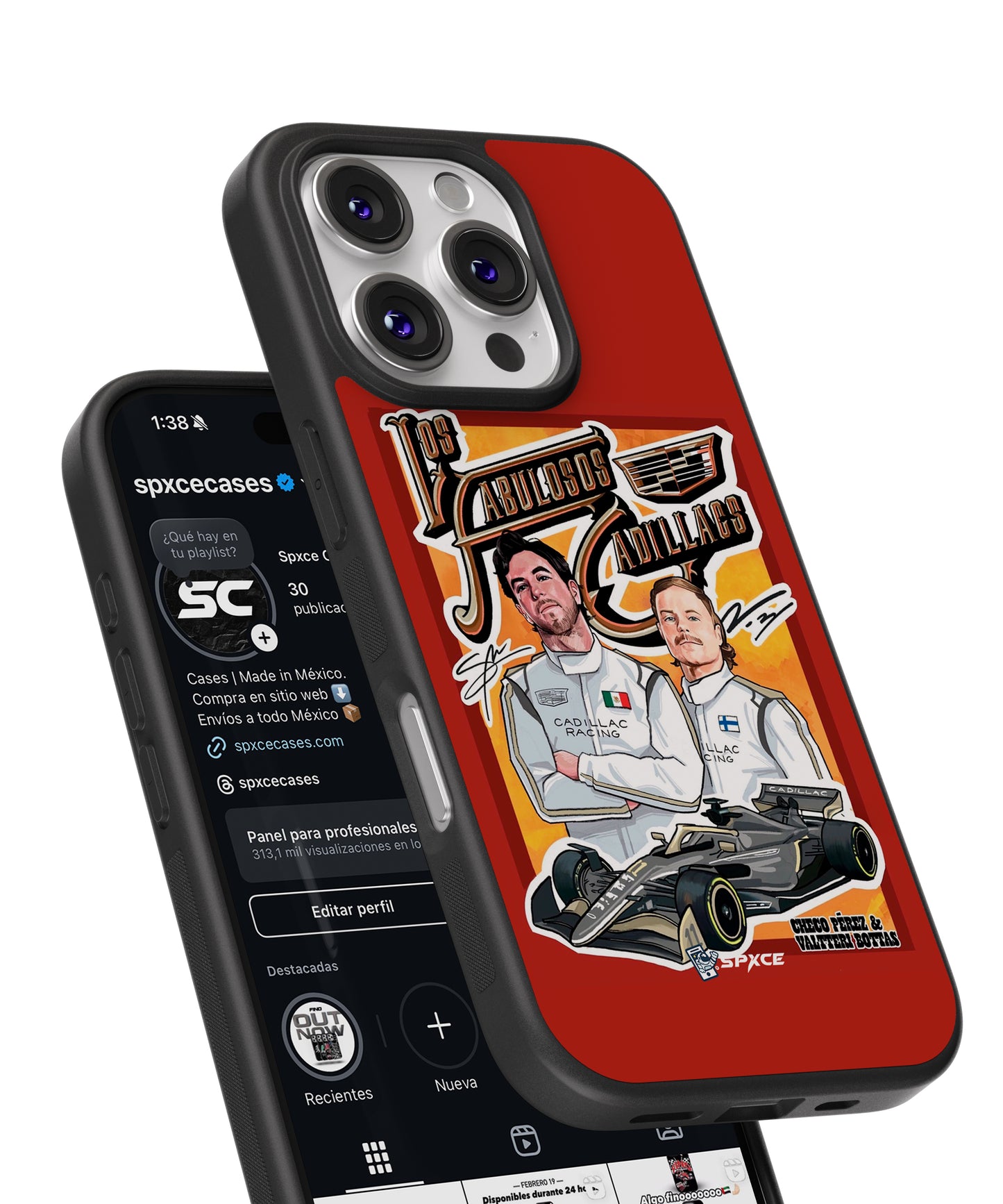 Funda Case Fabulosos Cadillacs Team F1 Checo Pérez X Valtteri Bottas