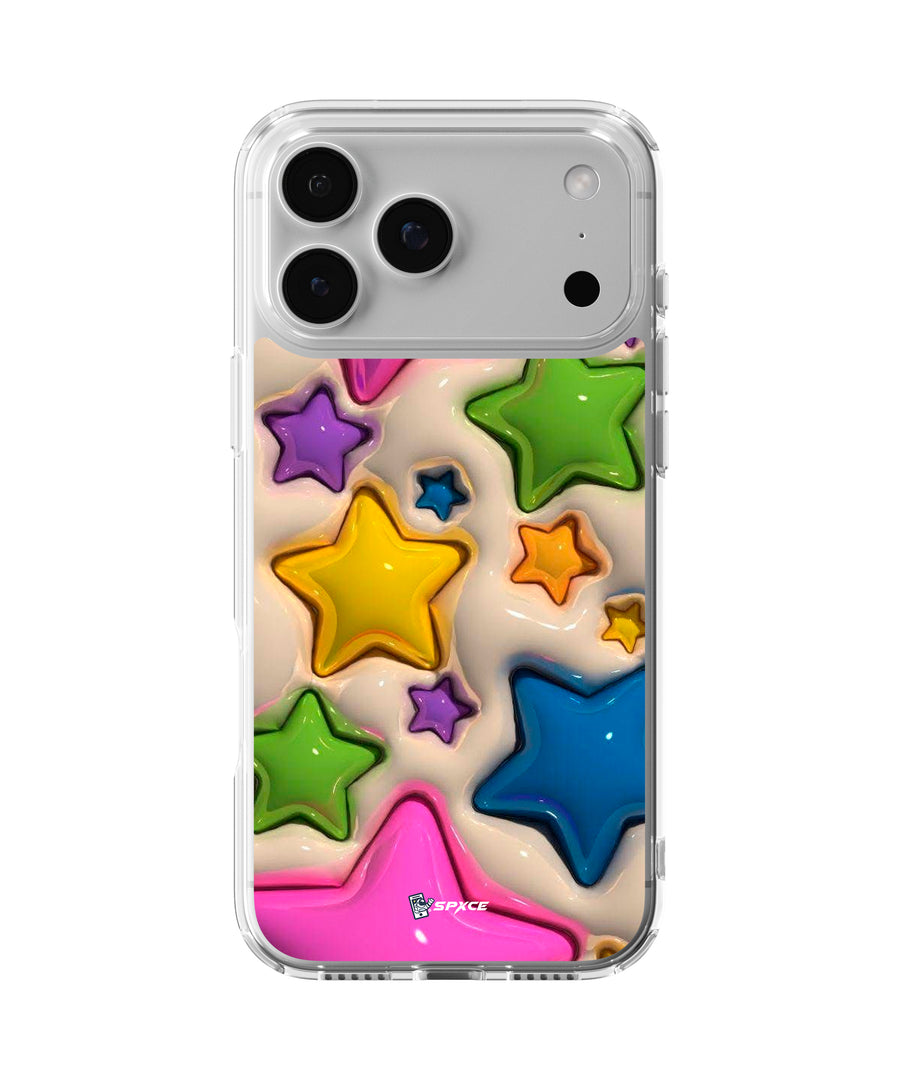Funda Case Uso Rudo Estrellas Arcoiris 3D