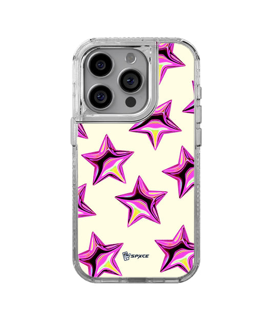 Funda Case Uso Rudo Globe Stars Chrome Pink
